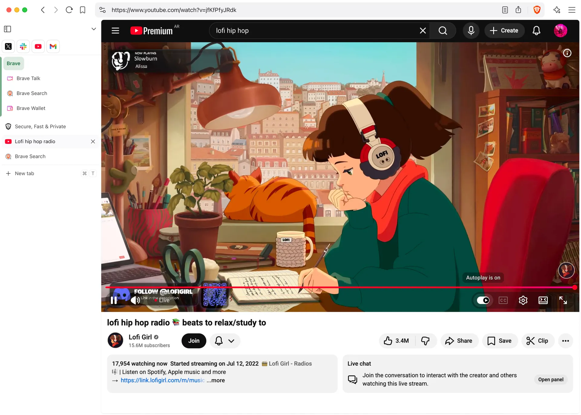 Vertical tabs in Brave.